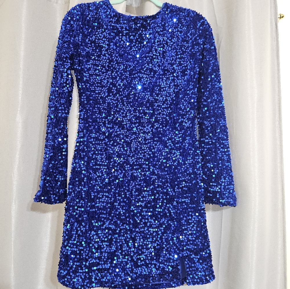 Blue sequin dress new with tags